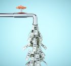 Money pouring out of the faucet